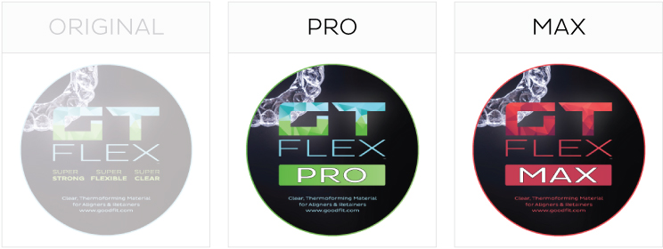 GT FLEX Clear Retainer Materials - PRO and MAX